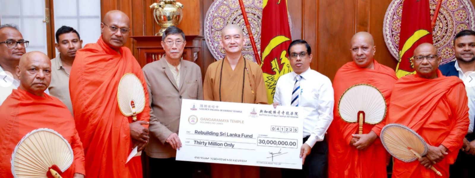 Rs.30Mn from Gangaramaya to the ‘Rebuilding SL'